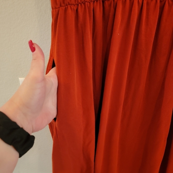 Garnet Hill Rust Dress with Black Trim - Picture 4 of 16